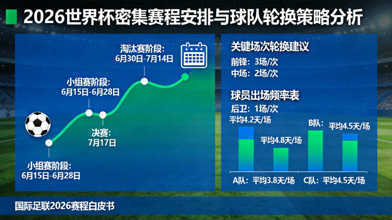 2026世界杯密集赛程安排与球队轮换策略分析图表
