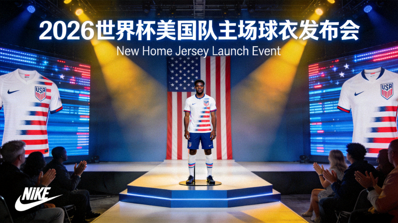 美国队2026世界杯新款主场球衣发布会现场