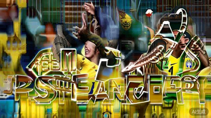 巴西队球员在3-0战胜阿根廷后集体庆祝胜利的欢乐场面