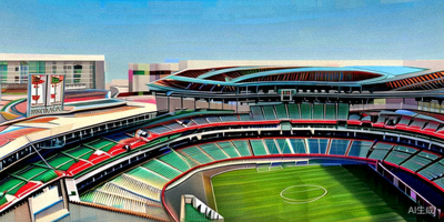 墨西哥城阿兹特克体育场航拍视图 - 世界杯揭幕战和历史性球场