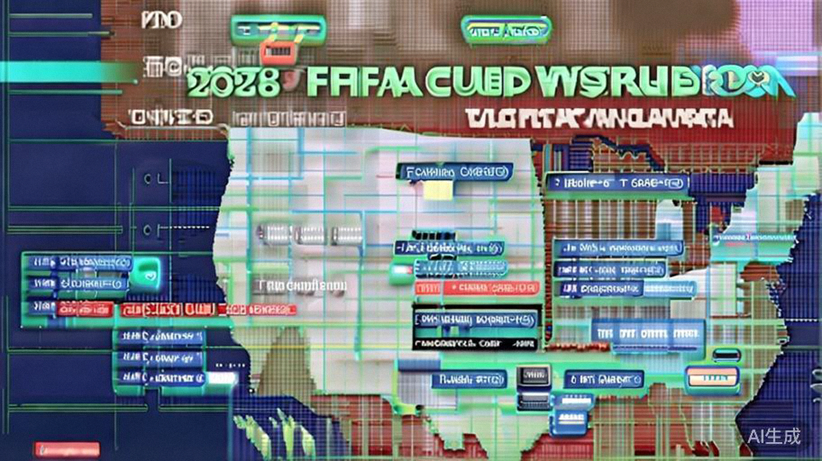 2026年世界杯由美国、加拿大、墨西哥三国联合举办场馆分布示意图