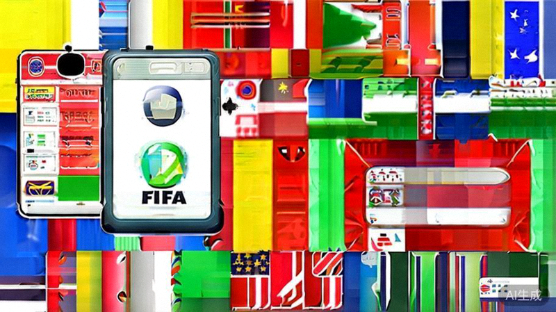 展示国际足联FIFA官网、官方APP界面以及各大洲足联标志的拼贴图