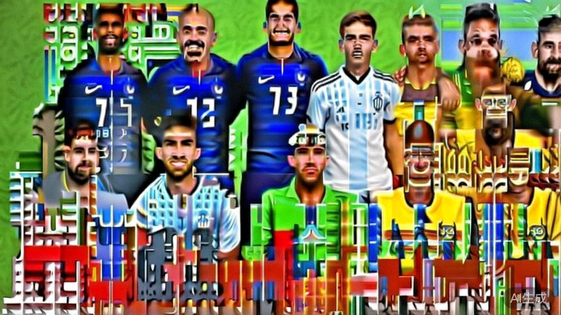 2026世界杯夺冠热门球队合影，包括法国、阿根廷、巴西、英格兰等国家队