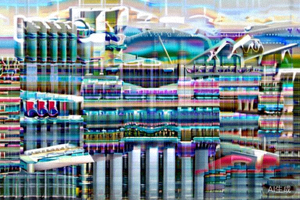 美国新泽西州大都会人寿体育场外部全景，巨大的碗状结构