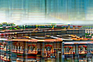 墨西哥城阿兹特克体育场外部全景，标志性的椭圆形结构